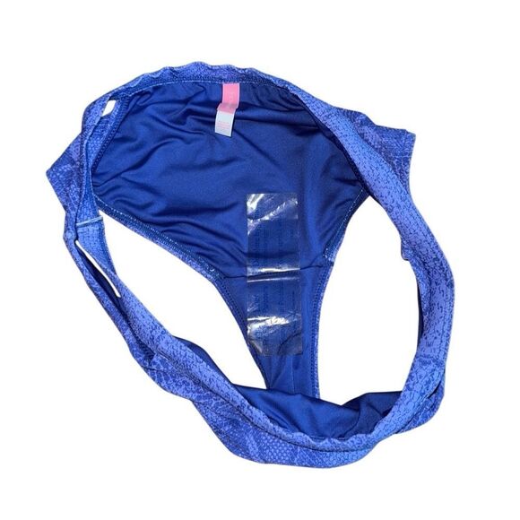 Victoria's Secret Snakeskin Purple Print Bikini Bottom - Size Large (Runs Small) - Picture 7 of 8